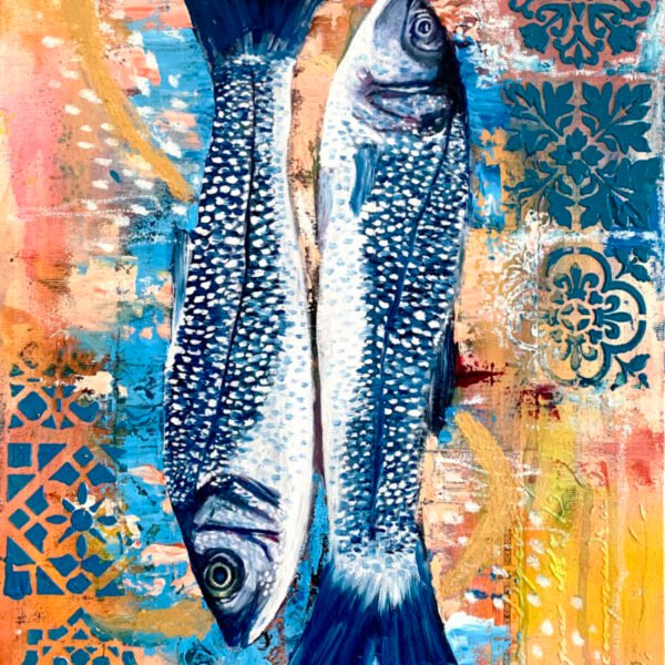 "The Tajin" oil and mixed media original painting
