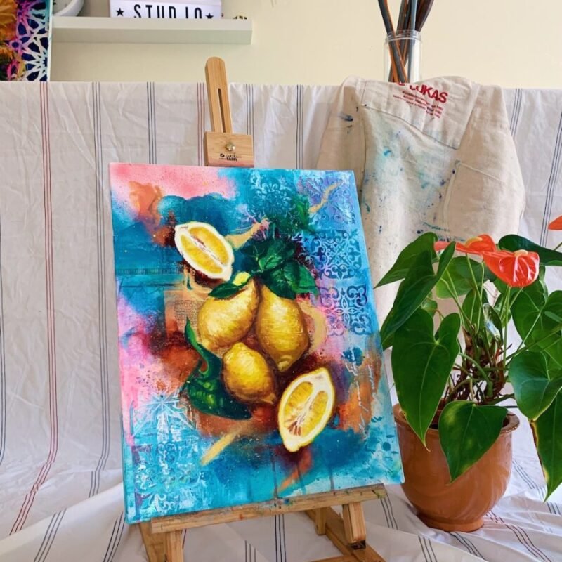 "Cure" oil and mixed media original painting