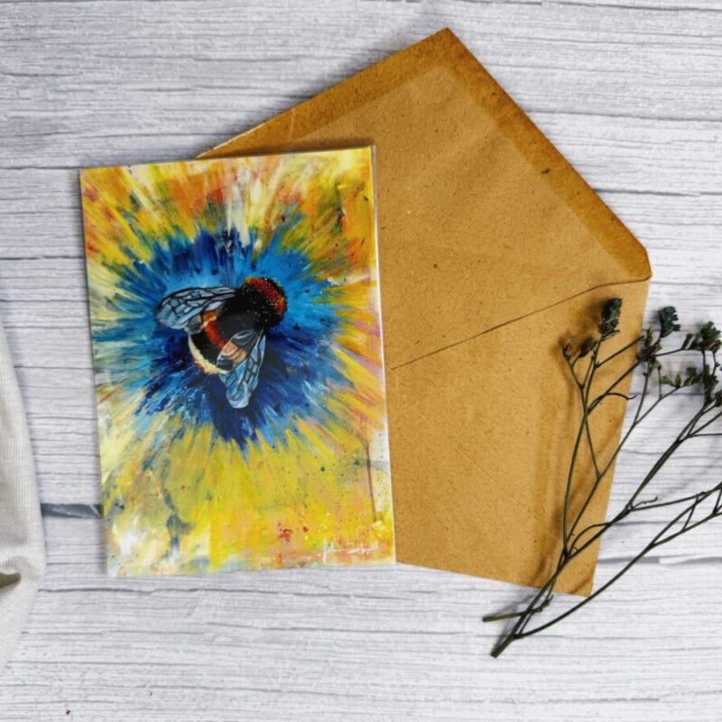 “Bumblebee” A6 Art Postcard