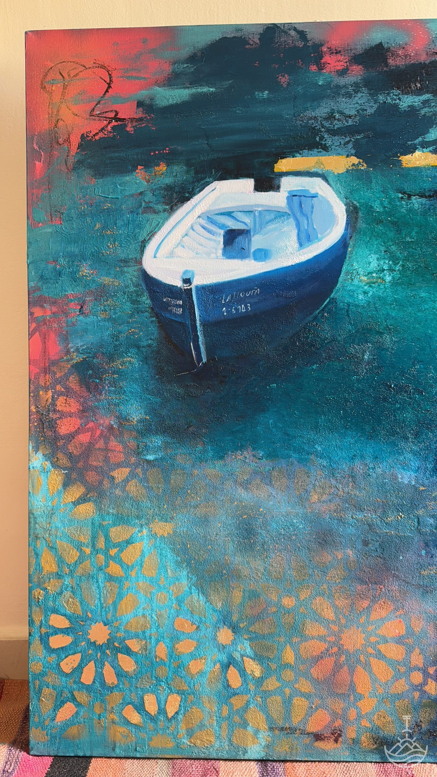 "Passing of time" oil and mixed media original painting - Image 2