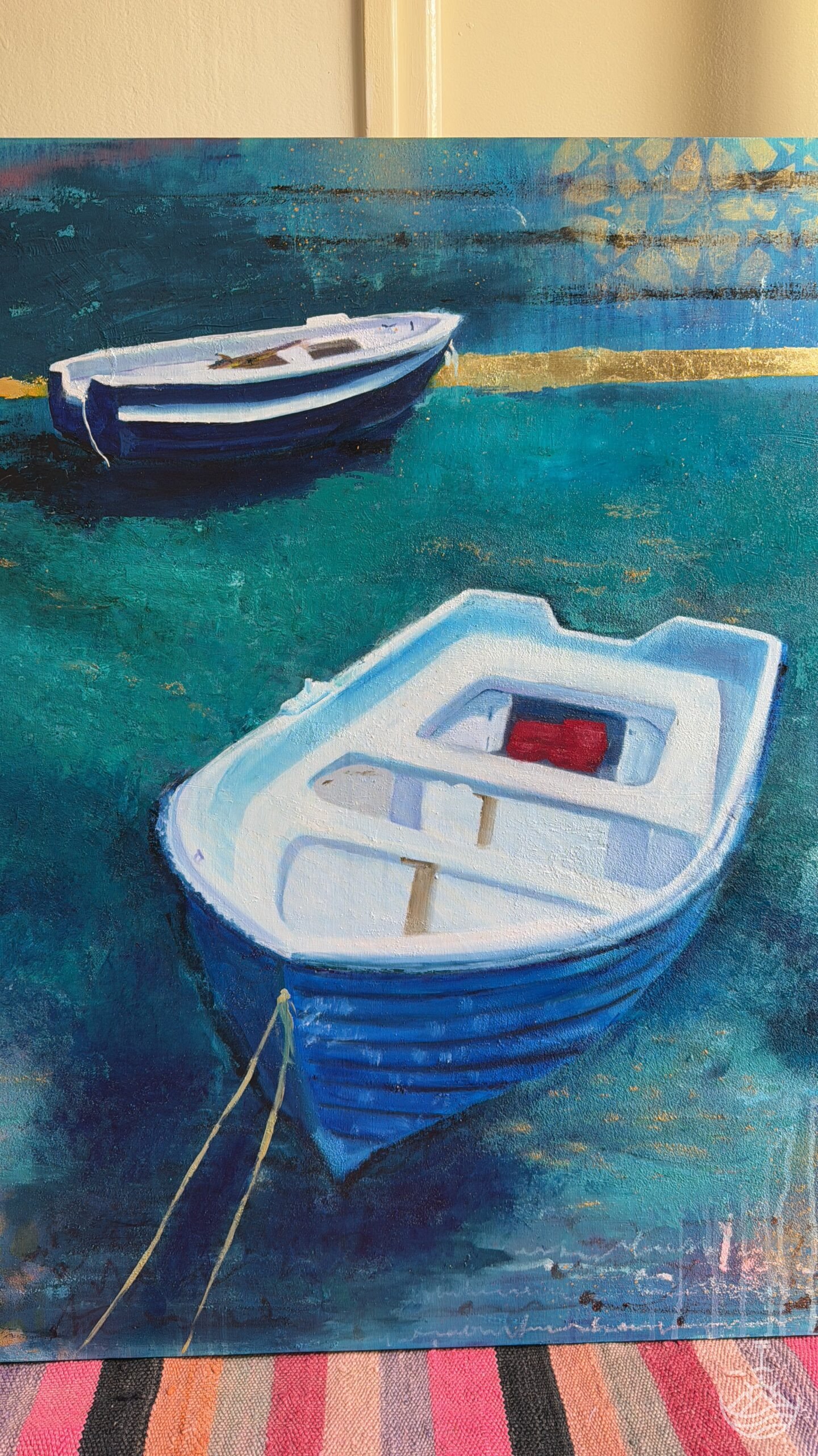 "Passing of time" oil and mixed media original painting - Image 3