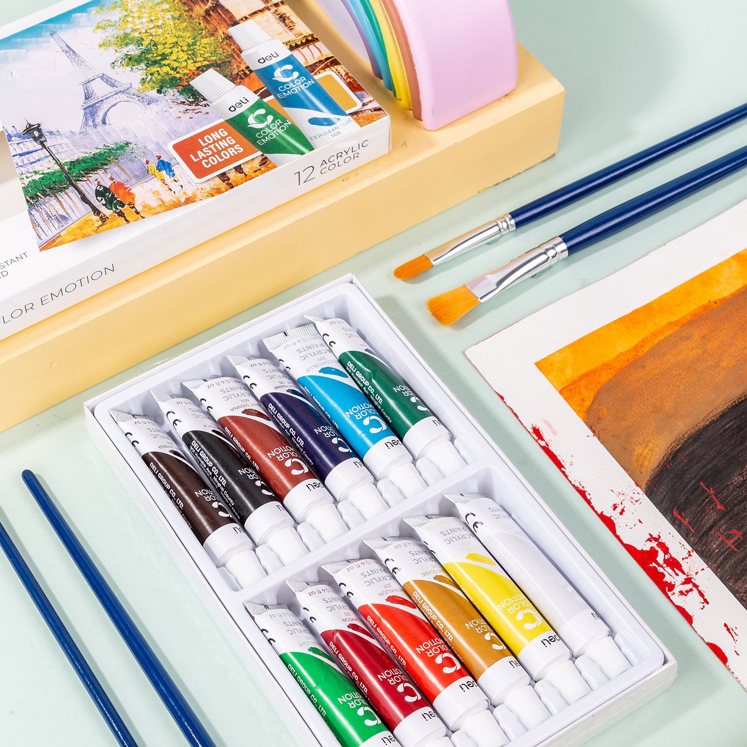 Peinture Acrylique 12 tubes - Image 3